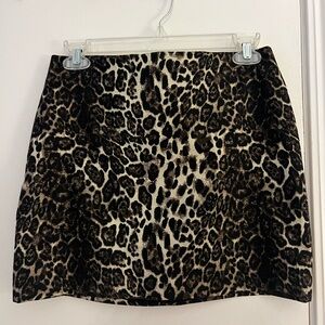 Alice + Olivia Animal Print Mini Skirt